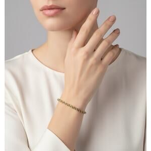 Kendra Scott Gold Tone Rope Chain Bracelet 7.75 to 8 In Modern Era